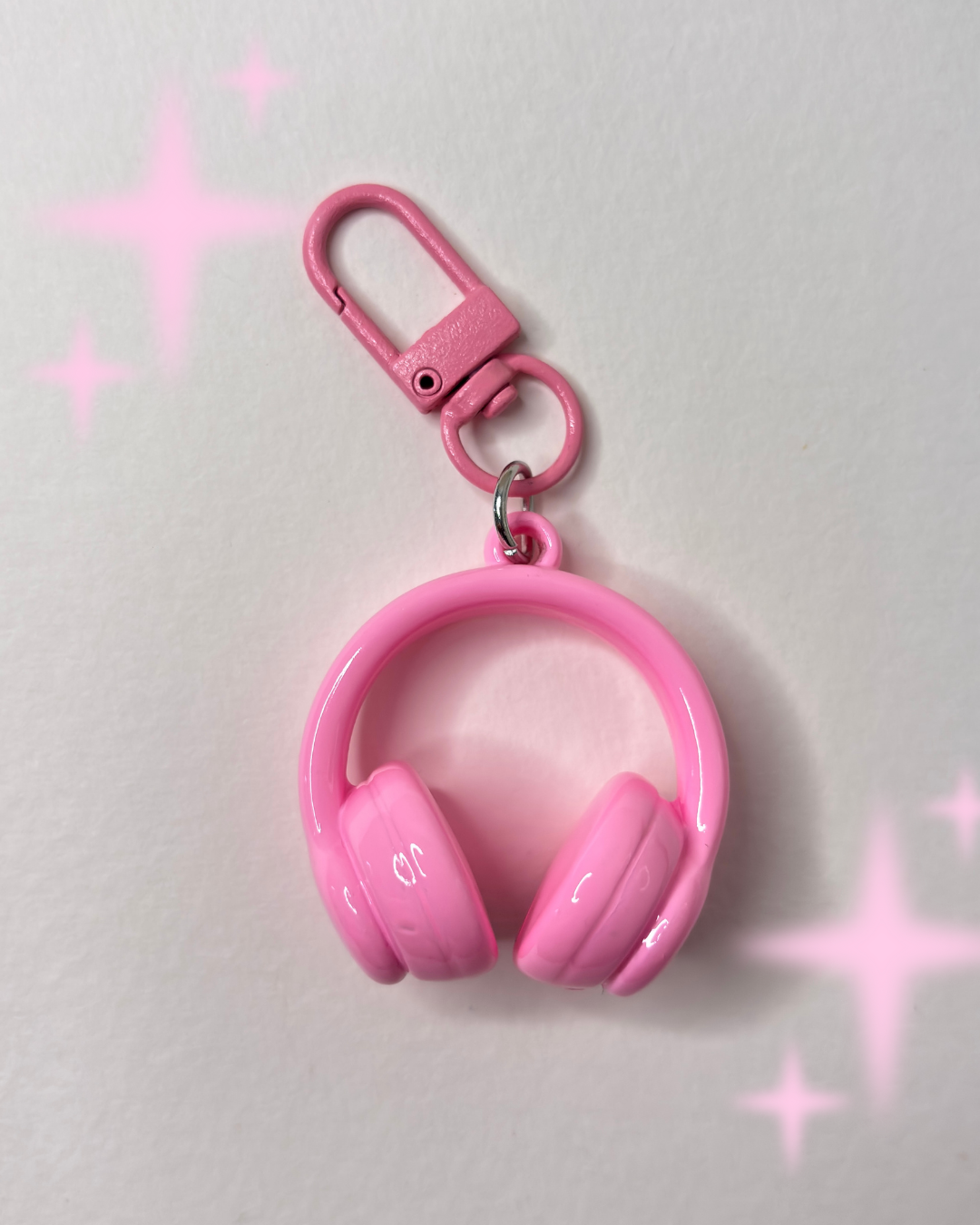 Minimalist Cool Headphone — Cool Backpack Charm - Pink