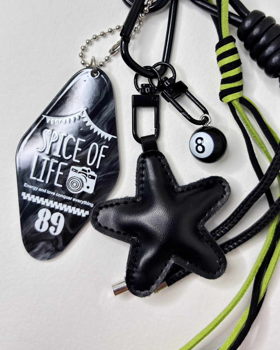 Darkside Star — Black Eight Five-Pointed Star Bag Charm