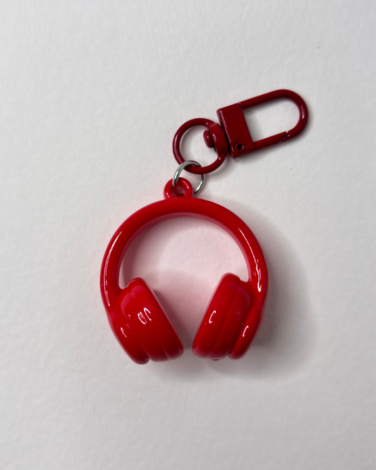 Minimalist Cool Headphone — Cool Backpack Charm - Red