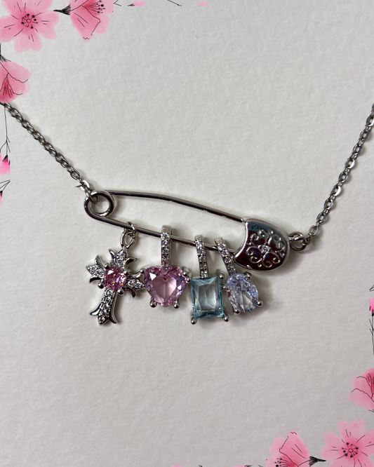 Cute Modern Style Paper Clip Copper Zircon Irregular Plating Pendant Necklace Chain