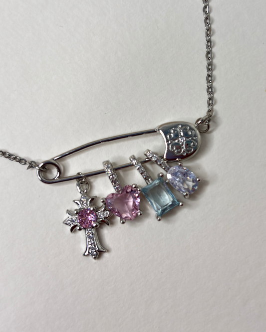 Cute Modern Style Paper Clip Copper Zircon Irregular Plating Pendant Necklace Chain